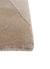 linear ivory wool and viscose hand tufted Rug - Corner