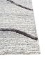 linear grey and black wool and viscose hand tufted Rug - Corner