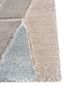 linear grey and black wool and viscose hand tufted Rug - Corner