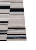 linear grey and black wool and viscose hand tufted Rug - Corner
