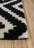 contour grey and black wool hand tufted Rug - Corner