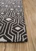imara grey and black wool hand tufted Rug - Corner