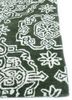 imara green wool hand tufted Rug - Corner
