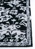 imara grey and black wool and viscose hand tufted Rug - Corner