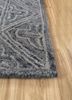 imara grey and black wool hand tufted Rug - Corner