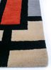 contour ivory wool hand tufted Rug - Corner