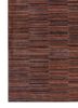 linear red and orange wool and viscose hand tufted Rug - Corner