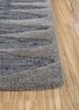 contour grey and black wool hand tufted Rug - Corner