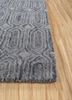 contour grey and black wool hand tufted Rug - Corner contour grey and black wool hand tufted Rug - Corner