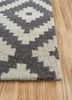 contour grey and black wool and viscose hand tufted Rug - Corner