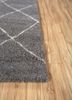 contour grey and black wool and viscose hand tufted Rug - Corner