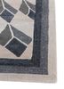 linear blue wool hand tufted Rug - Corner linear blue wool hand tufted Rug - Corner