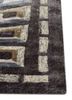 linear grey and black wool and viscose hand tufted Rug - Corner linear grey and black wool and viscose hand tufted Rug - Corner