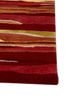 linear red and orange wool and viscose hand tufted Rug - Corner linear red and orange wool and viscose hand tufted Rug - Corner