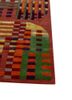 come around red and orange wool and viscose hand tufted Rug - Corner come around red and orange wool and viscose hand tufted Rug - Corner