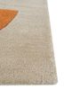 linear ivory wool hand tufted Rug - Corner linear ivory wool hand tufted Rug - Corner