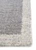 pathways grey and black wool hand tufted Rug - Corner