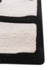zig zag ivory wool hand tufted Rug - Corner zig zag ivory wool hand tufted Rug - Corner