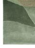 cera green wool and viscose hand tufted Rug - Corner