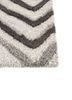 linear ivory wool and viscose hand tufted Rug - Corner