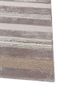 linear grey and black wool and viscose hand tufted Rug - Corner