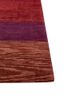linear red and orange wool and viscose hand tufted Rug - Corner