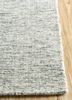saga grey and black wool hand loom Rug - Corner
