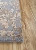 entropy grey and black wool and silk hand knotted Rug - Corner entropy grey and black wool and silk hand knotted Rug - Corner