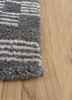 basis grey and black wool hand loom Rug - Corner basis grey and black wool hand loom Rug - Corner
