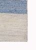 checkers blue wool and viscose flat weaves Rug - Corner checkers blue wool and viscose flat weaves Rug - Corner