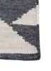 checkers grey and black wool and viscose flat weaves Rug - Corner checkers grey and black wool and viscose flat weaves Rug - Corner