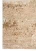 entropy ivory wool and silk hand knotted Rug - Corner