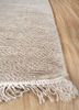 manifest beige and brown wool hand knotted Rug - Corner