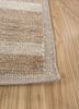 manifest beige and brown afghan wool hand knotted Rug - Corner
