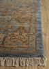 viscaya blue wool hand knotted Rug - Corner