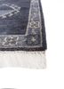 thyme blue wool hand knotted Rug - Corner