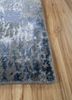 entropy blue wool and bamboo silk hand knotted Rug - Corner entropy blue wool and bamboo silk hand knotted Rug - Corner