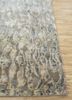 pansy ivory wool and bamboo silk hand knotted Rug - Corner