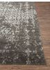 far east grey and black wool and viscose hand knotted Rug - Corner