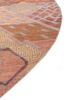 manchaha red and orange wool and bamboo silk hand knotted Rug - Corner