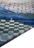 manchaha blue wool and bamboo silk hand knotted Rug - Corner