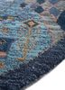 manchaha blue wool and bamboo silk hand knotted Rug - Corner