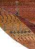 manchaha red and orange wool and bamboo silk hand knotted Rug - Corner