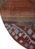 manchaha red and orange wool and bamboo silk hand knotted Rug - Corner