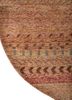 manchaha red and orange wool and bamboo silk hand knotted Rug - Corner