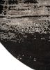 entropy grey and black wool and bamboo silk hand knotted Rug - Corner