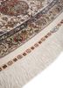 gulmarg ivory silk hand knotted Rug - Corner