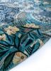 inde rose blue wool and silk hand knotted Rug - Corner inde rose blue wool and silk hand knotted Rug - Corner