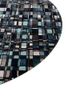linear blue wool and viscose hand tufted Rug - Corner linear blue wool and viscose hand tufted Rug - Corner