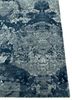 chaos theory by kavi grey and black wool and bamboo silk hand knotted Rug - Corner